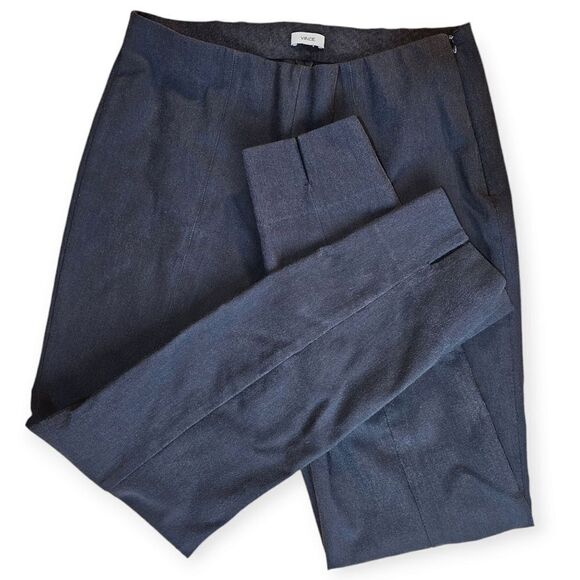 Vince Stretch Skinny Ankle Slit High Rise Black Pants Large - Picture 4 of 9